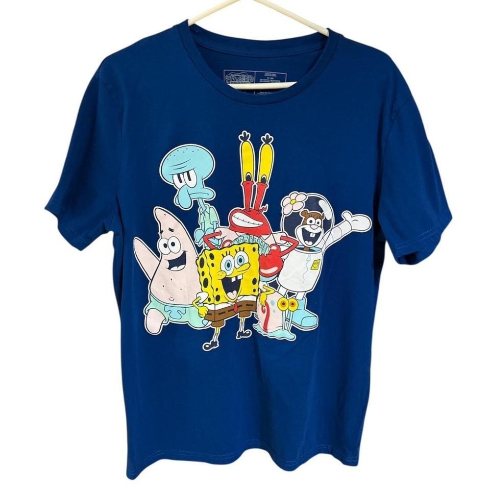 Vintage 2002 SpongeBob SquarePants Tee – Nickelodeon Viacom – Size L – Blue